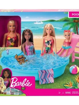 בובת ברבי כולל בריכה - Barbie pool set