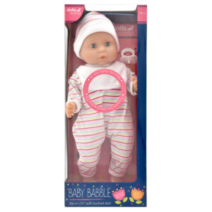 Dolls World Baby Babble Doll עם צלילי תינוק אמיתיים 38 ס"מ 5018621783504